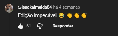 Comentário: Edição impecável, com 61 curtidas