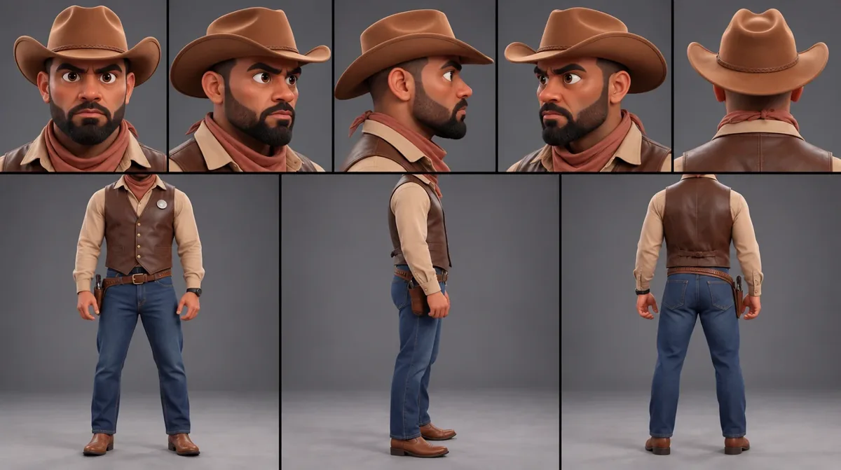 Personagem: ficha do personagem estilo animação 3D